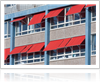 RedColored Outdoor Awnings